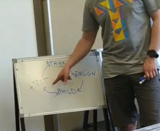 Think Design Build Test Framework at Thinklum robotics Class explained by robotics trainer Andrei