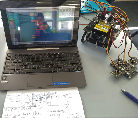 We design our code, build a robot and run it