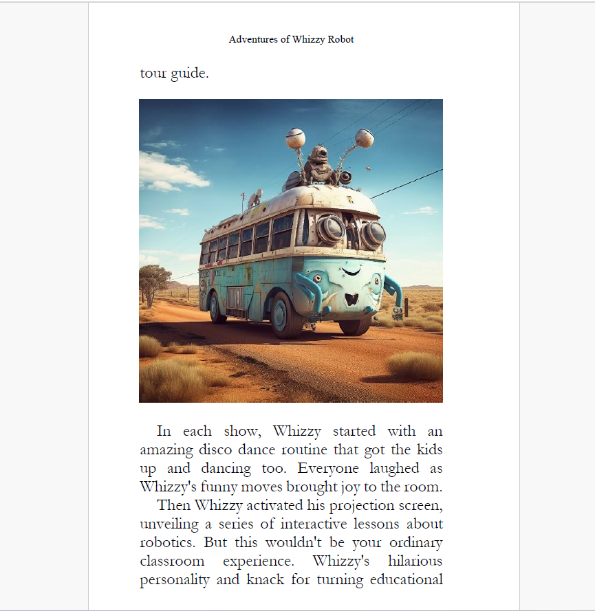 Book: Adventures of Whizzy Robot