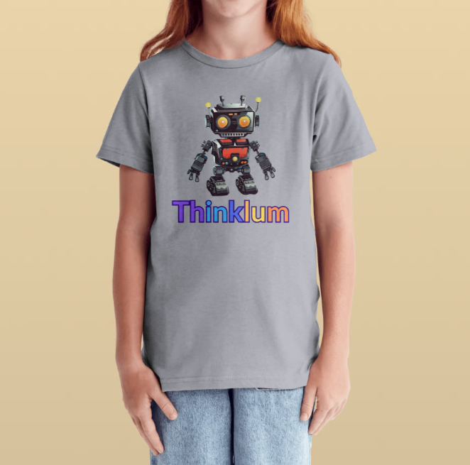 Branded Thinklum Robot T-shirt for Youth