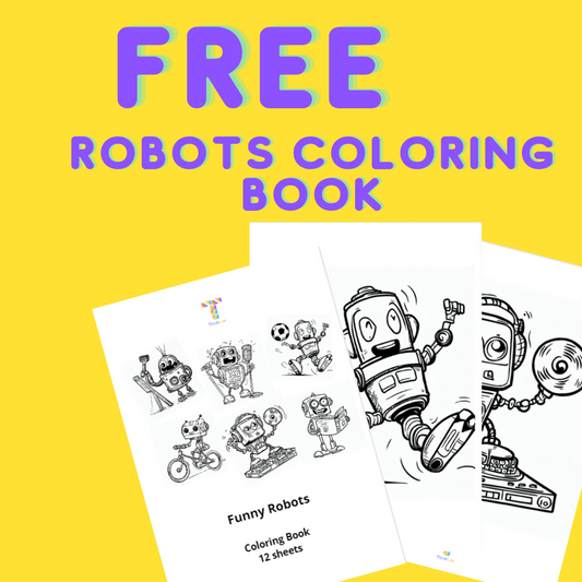 Thinklum Robots Kids Coloring Book