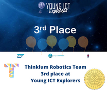 Load image into Gallery viewer, Thinklum robotics  team came 3rd at ICT Young Explorers Competition with their robotic project