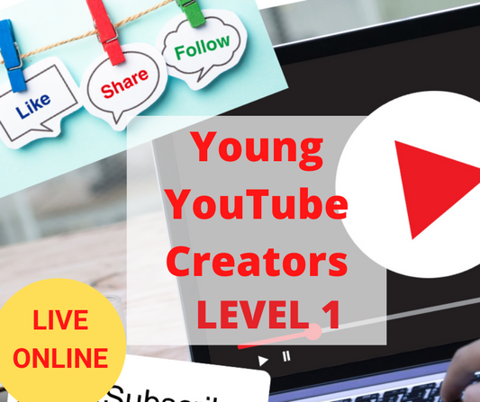Young YouTube Channel Creators – Online YouTube Course for Kids – Level 1